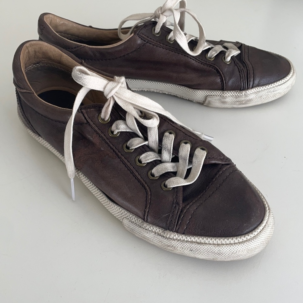 Frye Kira Low Top Leather Sneakers